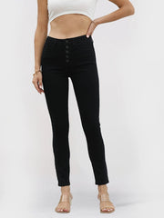 High-Waisted Elastic Butt-Lifting Skinny Jeans