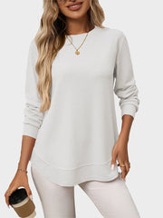 MAGIC CURVE Women’s Casual Oversized Waffle Knit Shirt