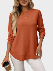 MAGIC CURVE Women’s Casual Oversized Waffle Knit Shirt