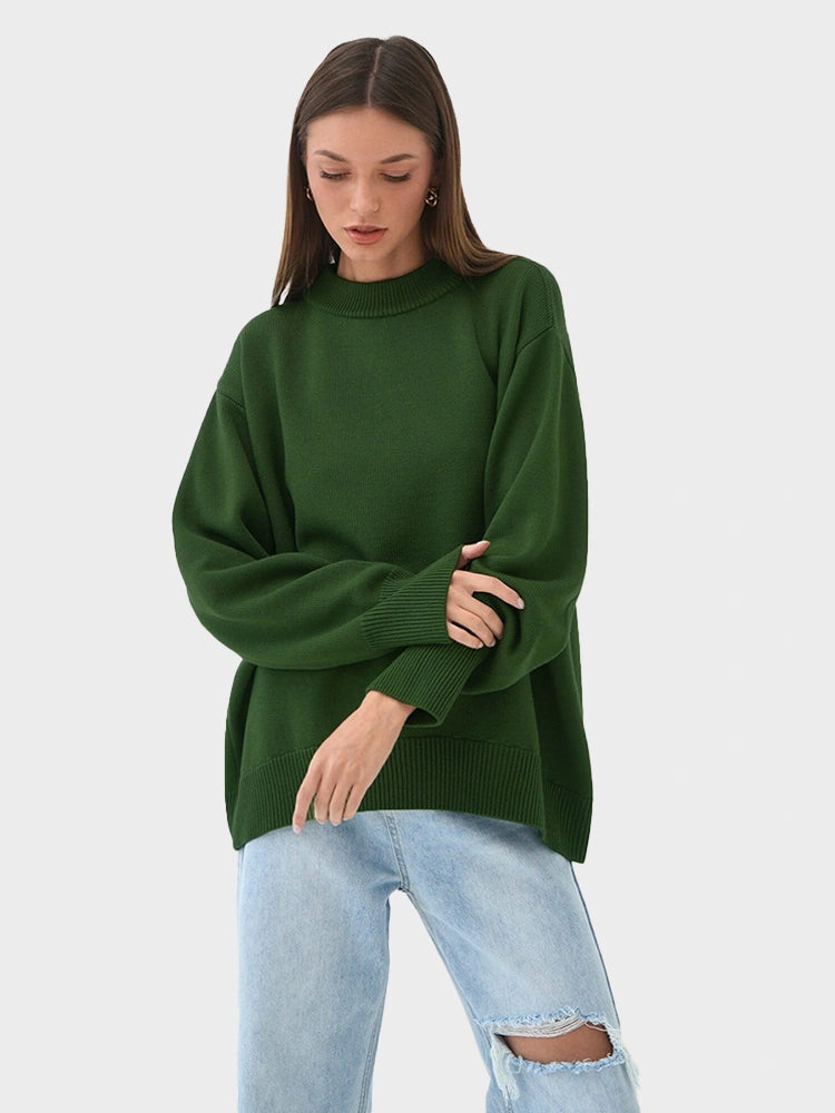 Long Sleeve Crew Neck Knit Oversized Sweater