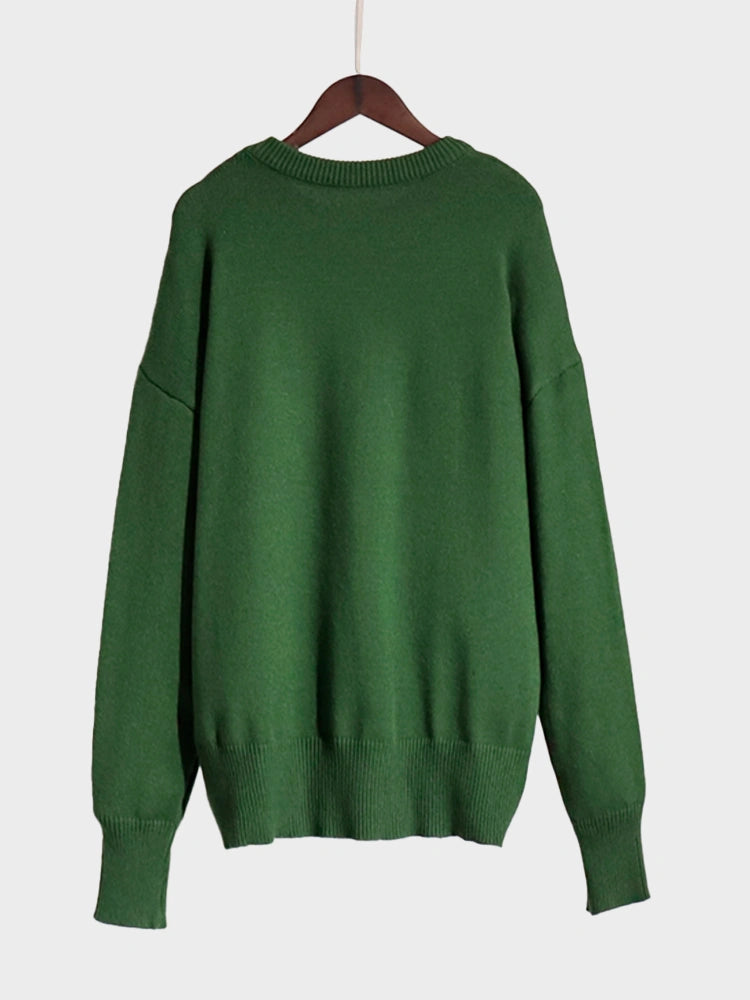 Long Sleeve Crew Neck Knit Oversized Sweater