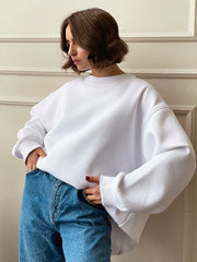 MAGIC CURVE Women’s Oversized Fleece Pullover Sweatshirt