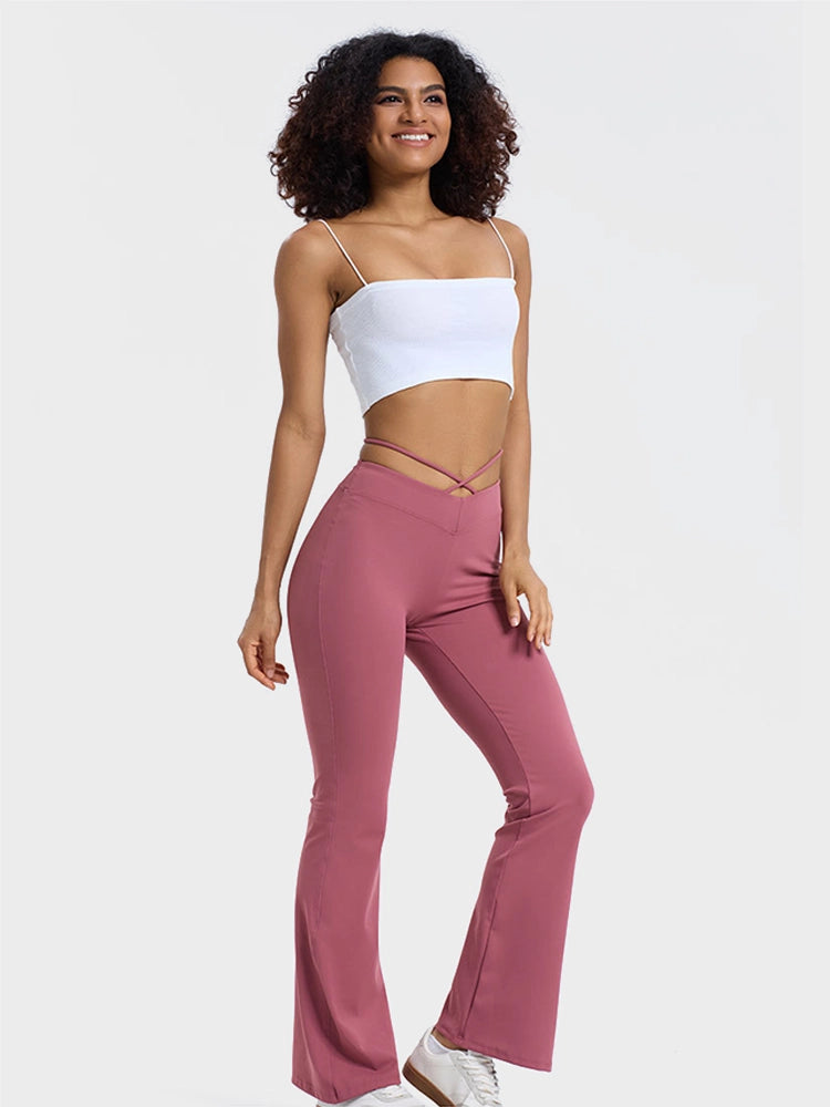 MAGIC CURVE High-Stretch V-Waist Tie Leggings