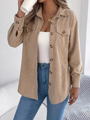 MAGIC CURVE Women’s Solid Corduroy Shirt Jacket
