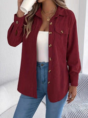MAGIC CURVE Women’s Solid Corduroy Shirt Jacket