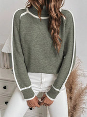Women's Turtleneck pullover long-sleeved casual sweater