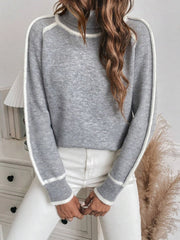 Women's Turtleneck pullover long-sleeved casual sweater
