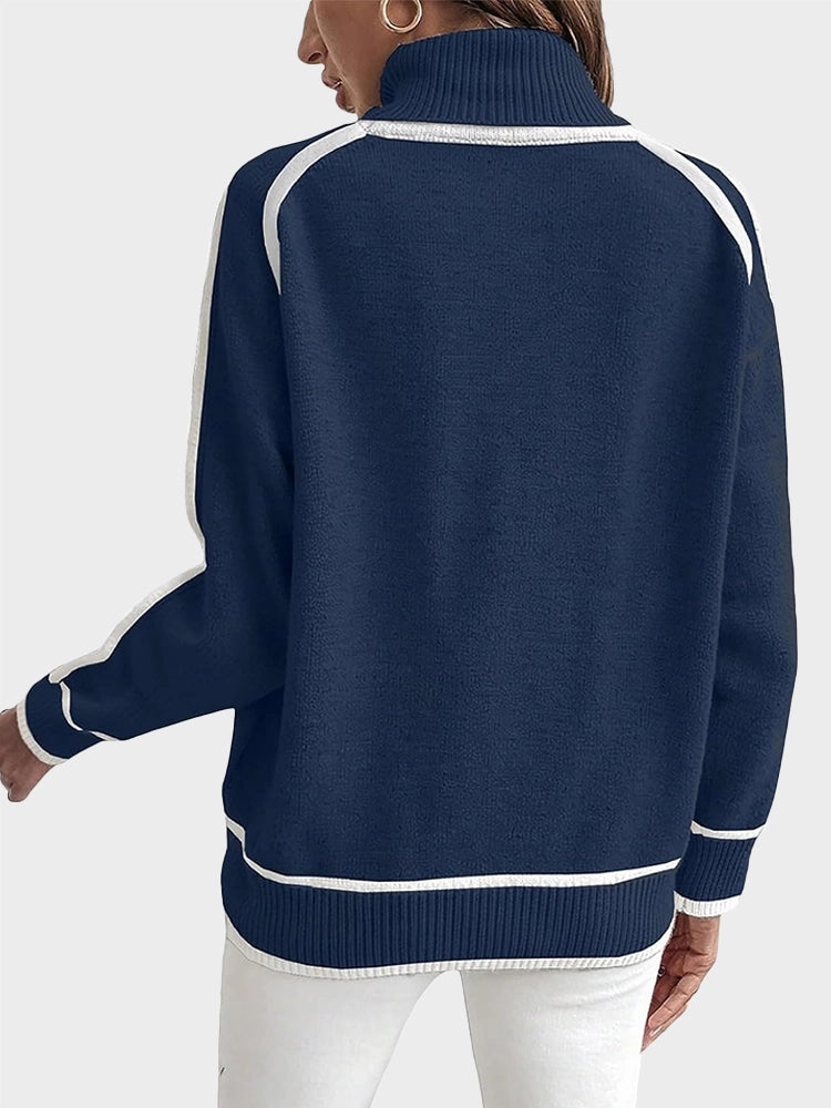Women's Turtleneck pullover long-sleeved casual sweater