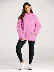 Cozy oversized fleece hoodie