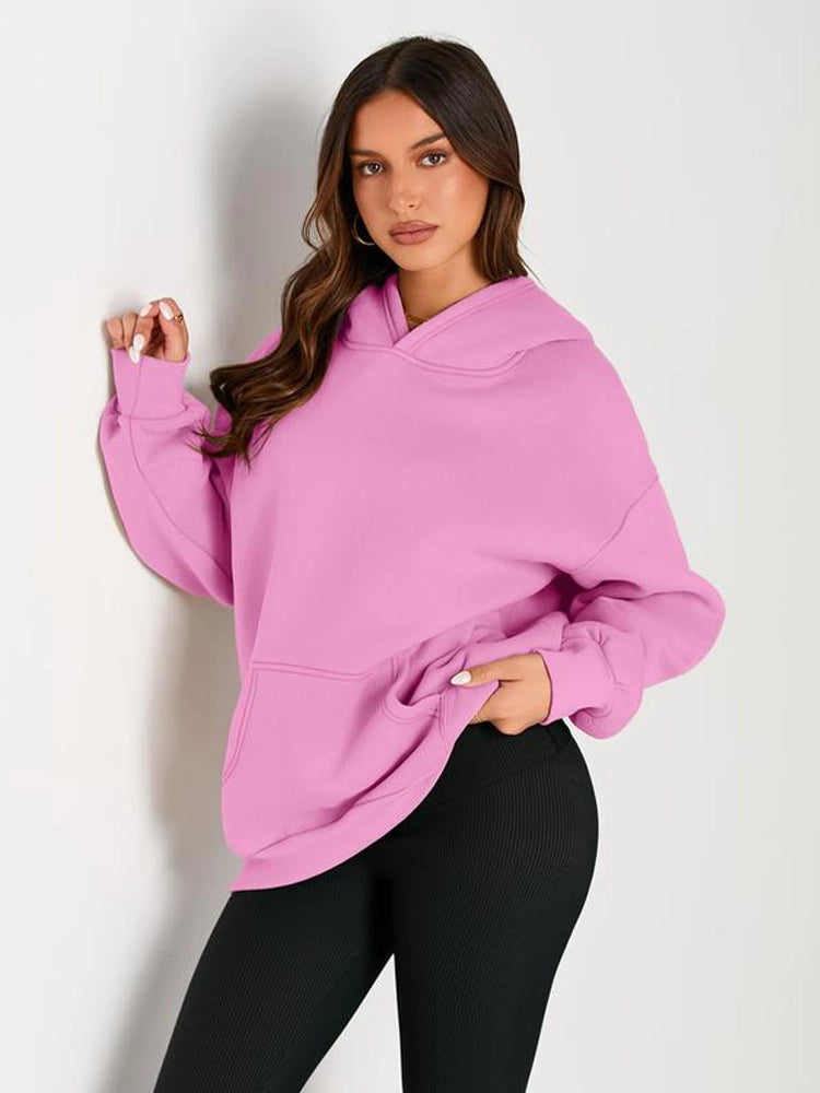 Cozy oversized fleece hoodie