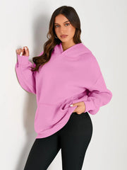 Cozy oversized fleece hoodie