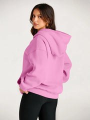 Cozy oversized fleece hoodie