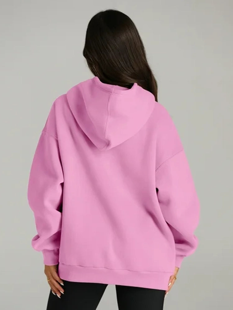 Cozy oversized fleece hoodie
