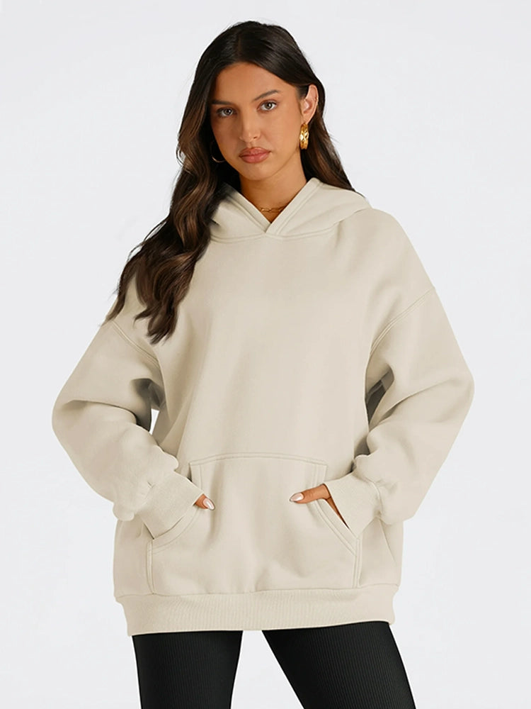 Cozy oversized fleece hoodie