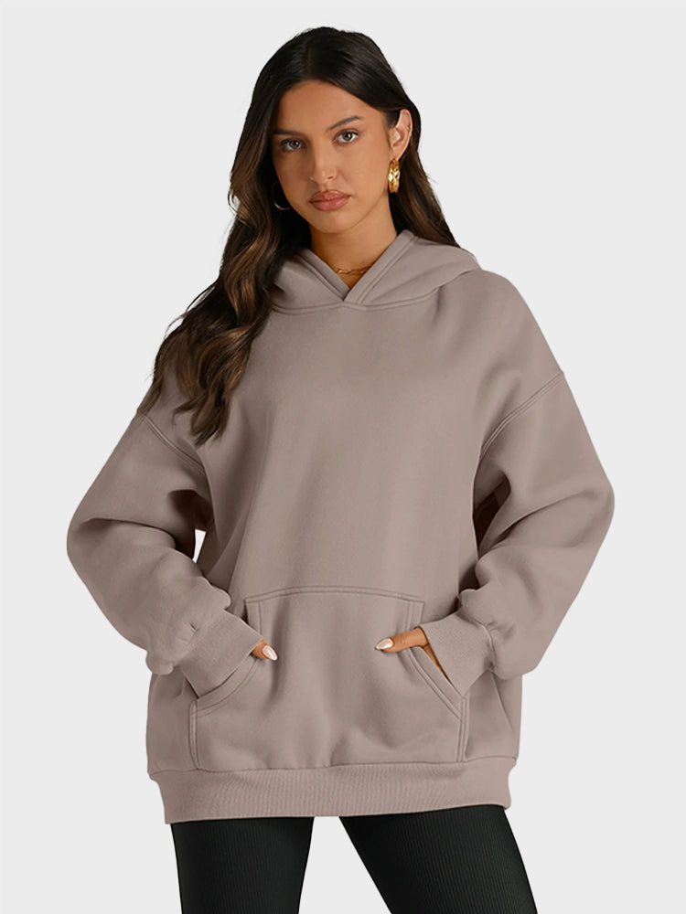 Cozy oversized fleece hoodie