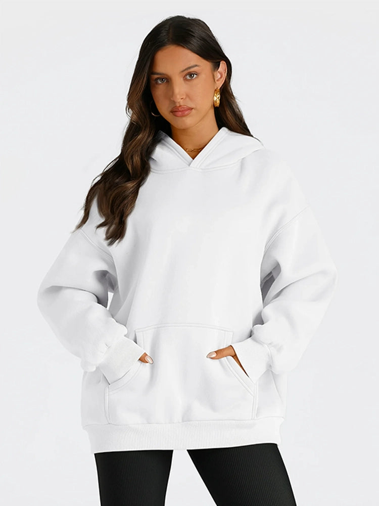 Cozy oversized fleece hoodie