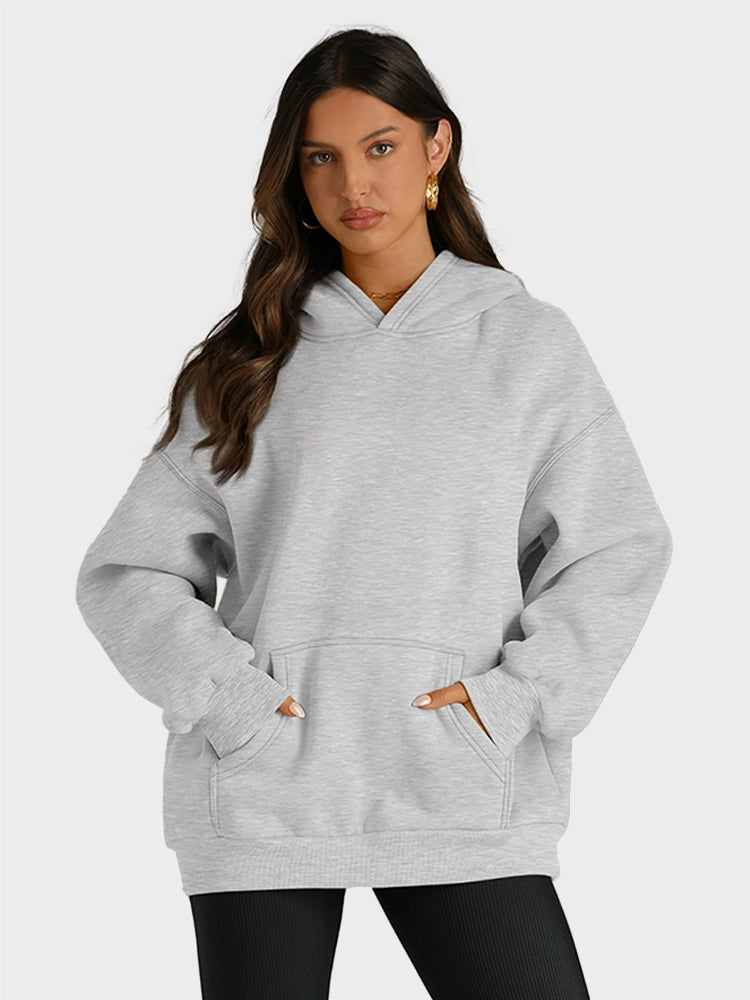 Cozy oversized fleece hoodie