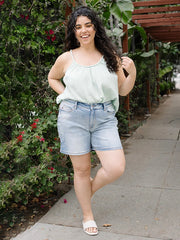 Judy Blue Rylie Mid Rise Vintage Wash Dad Shorts